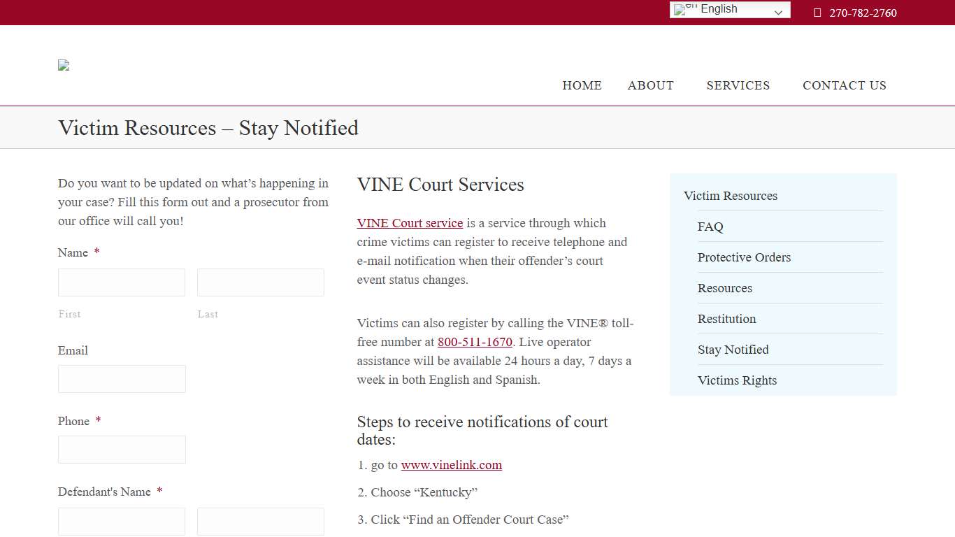 Victim Resources – Stay Notified – Warren County Attorney