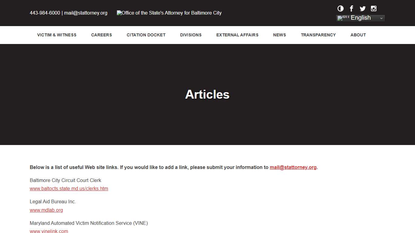 The Baltimore City State's Attorney's Office - The Baltimore City State's Attorney's Office